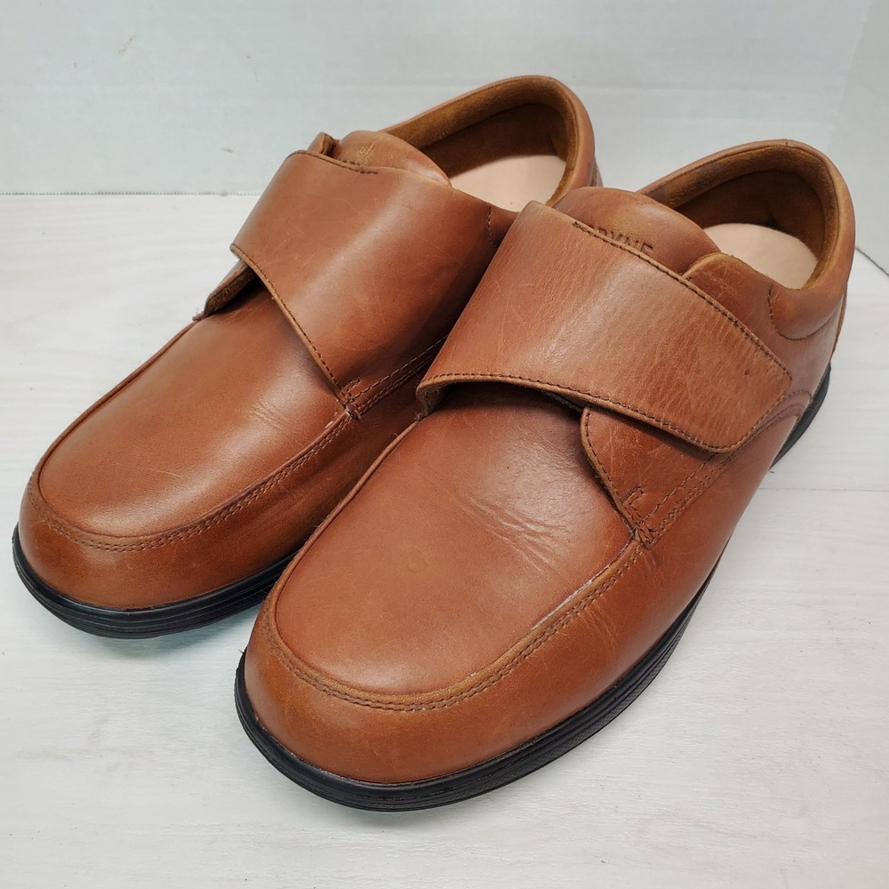Anodyne‎ No 28 Casual Oxford Brown Leather Single Strap Comfort Mens  11.5 XW